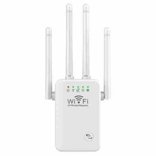 Urant U9 300Mbps 2.4G Wireless Repeater WiFi Signal Amplifier Support WPS Quick Setting US Plug White