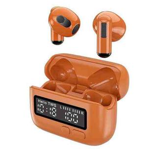 BPG Portable Wireless Bluetooth Earphones Unique Retro Trendy Digital Display Clock Noise Canceling Earphones(Orange)