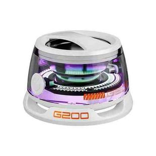 G200 Magnetic Bluetooth TWS Mini Speaker Subwoofer With Colorful Atmosphere Light(White)