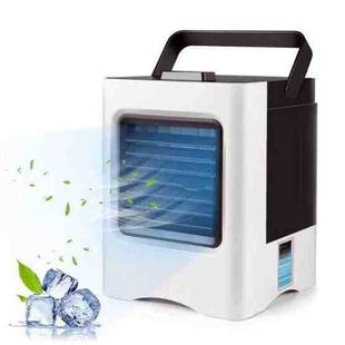 Mini Air Cooler Conditioner Rechargeable Humidifier USB Fan 3 Speed Adjustment(Black White)