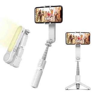 L09 Mini Handheld Folding Anti-shake Stabilizer Bluetooth Beauty Fill Light Selfie Stick(White)