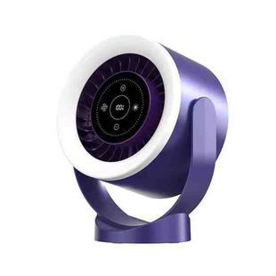 Desktop Desk Fan Bedroom Kitchen Wall Mounted Small USB Rechargeable Mini Desktop Circulating Fan(Dark Blue)