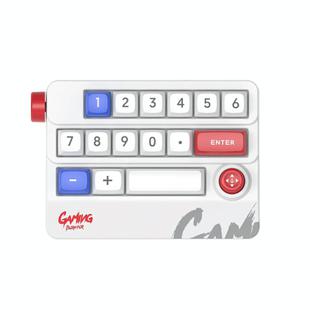 MKESPN RGB Hot Swap Wired Mechanical Keyboard Rocker Knob Programming Macro Custom Gaming Keyboard(White)