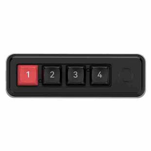 MKESPN 4-Key Macro Programmable Mechanical Gaming Keyboard With Dual USB-C Ports Hot-Swappable RGB Backlit 816B Black