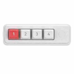 MKESPN 4-Key Macro Programmable Mechanical Gaming Keyboard With Dual USB-C Ports Hot-Swappable RGB Backlit 816B White