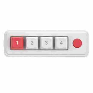 MKESPN 4-Key Macro Programmable Mechanical Gaming Keyboard With Dual USB-C Ports Hot-Swappable RGB Backlit 816A White