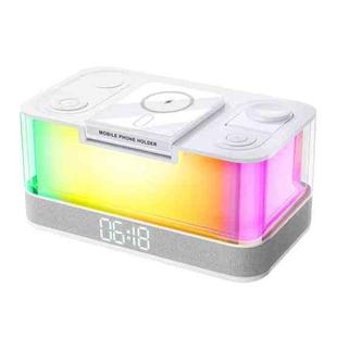 R8 Cell Phone Earphone Watch 3 In 1 Multi-Function Wireless Magnetic Charger(White)
