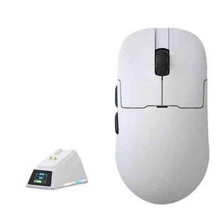 Ajazz AJ159 APEX Gaming Mouse PAW3395 Wireless Tri-Mode Lightweight With Charging Dock Mouse(White)