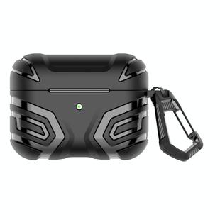 For AirPods Pro 2 Earbuds TPU Cover Case Vanguard Armor Storage Box(Black)