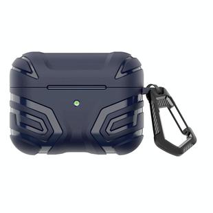 For AirPods Pro 2 Earbuds TPU Cover Case Vanguard Armor Storage Box(Dark Blue)