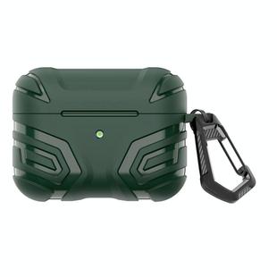 For AirPods Pro 2 Earbuds TPU Cover Case Vanguard Armor Storage Box(Ink Green)