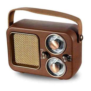 Retro Multifunctional Radio Bluetooth Speaker Handhled Audio Decoration Ornament(Woven Surface)