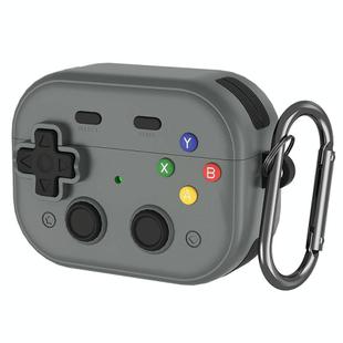 For AirPods 4  Earbuds Cover Retro Game Console Protective Case with Lock Design(Gray)