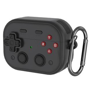 For AirPods Pro 2 Earbuds Cover Retro Game Console Protective Case with Lock Design(Black)