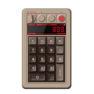8BitDo Retro18 Tri-mode Connection Computer Mechanical Numeric Keyboard Counter 2 In 1(Brown C64 Version)