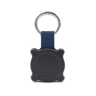 For AirTag Tracker Protective Case Full Cover Waterproof Locator Keychain Model Protective Case(Black Blue)