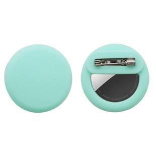 For AirTag GPS Tracker Round Silicone Case With Safety Pins Hidden Inside Clothes Shoes(Mint Green)