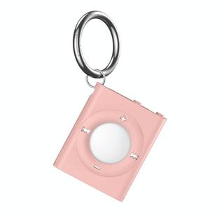 For AirTag Locator MP3 Style Protective Cover With Keychain(Pink)
