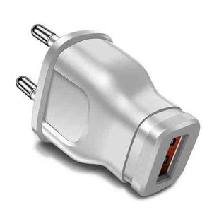 1A 5W Single USB Port Smartphone Charger(EU Plug White)