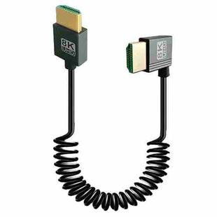 8K 60HZ HDMI 2.1 Spring Cable 0.5m Length, Spec: Left Bend