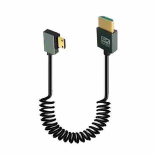 8K 60HZ HDMI 2.1 Spring Cable 0.5m Length, Spec: Mini HDMI Right Bend