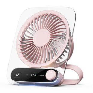 199-speed Desktop wall-mounted Fan With Handle & Light Built-in Aromatherapy Cotton(Clear Pink)