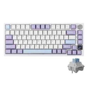 Ajazz AK820 Pro Wireless Bluetooth Tri- mode Custom Hot Swap Gasket Mechanical Gaming Keyboard With TFT Screen, Color: Flying Fish Spindle Purple