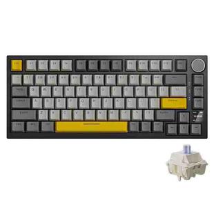 Ajazz AK820 Pro Wireless Bluetooth Tri- mode Custom Hot Swap Gasket Mechanical Gaming Keyboard With TFT Screen, Color: Gift Axis Black