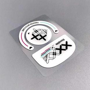 For Logitech GPW Glass Mouse Feet Stickers Anti-Slip Mouse Glide Skates(Printed White)