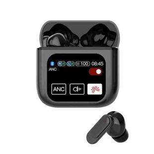 1.9 Inch TFT Full-Color Touchscreen Wireless 5.4 Earbuds ANC+ENC Noise Reduction In-Ear Sports Earphones(Black)