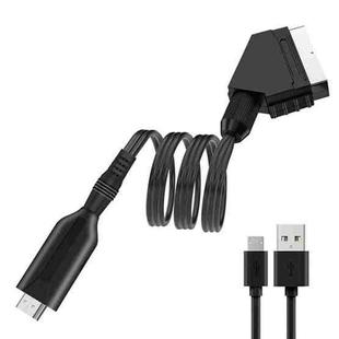 SCART To HDMI Converter For Set-Top Boxes Game Consoles Audio Video(Black)