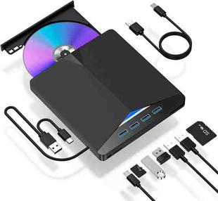 USB3.0 / Type-C External Removable Optical Drive DVD / CD Multi-Interface Writer(Black)
