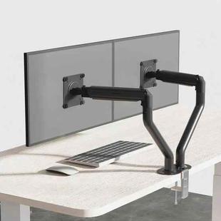 17-32 Inch Dual Monitor Mount Gas Spring 360 Degree Heavy Duty Floating Desk Arm(Black)