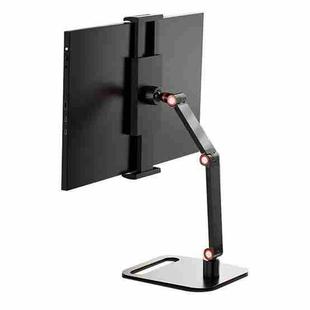 3-session Phone Tablet Monitor Desktop Stand Height and Angle Adjustable Bracket for Screen Within 17.3 Inch