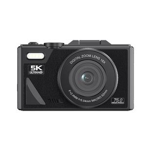 W1 5K HD Digital Camera 75MP 18X Digital Zoom WiFi Video Recorder With Flip Screen(Black)