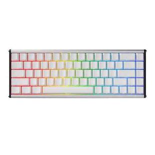 Ajazz ALUX68 MAX RGB Single Wired DIY Magnetic Shaft Mechanical Keyboard, Color: White