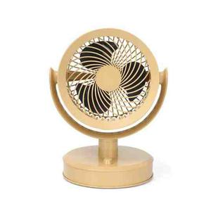 Desktop Fan Outdoor Student Office Portable Rechargeable USB Tabletop Small Fan, Color: Without Light (Khaki)
