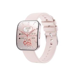 QS08 1.85 Inch Full-Screen Smart Watch with Real-Time Heart Rate/Blood Glucose/Blood Oxygen Monitor, SOS Alert, Sleep Tracking(Pink)