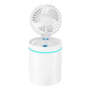 F98 Spray Cooling Desktop Small Fan Bedroom Office Portable Humidifier With Colored Lights, Color: Battery (White)