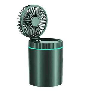 F98 Spray Cooling Desktop Small Fan Bedroom Office Portable Humidifier With Colored Lights, Color: Battery (Green)