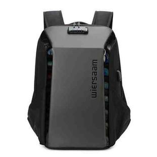 Wiersaam WY1350 Men Anti-Theft Business Backpack Laptop Bag For Travel With Password Lock(Space Gray)
