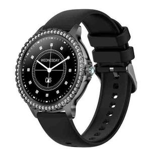 Bluetooth Calling AI Voice Assistant Life Waterproof Sports Smartwatch, Color: Black Silicone Strap