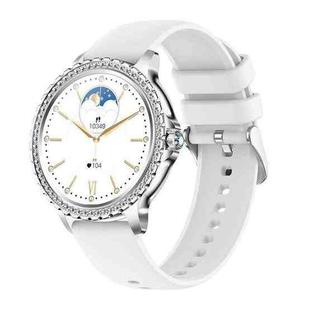 Bluetooth Calling AI Voice Assistant Life Waterproof Sports Smartwatch, Color: Silver Gray Silicone Strap