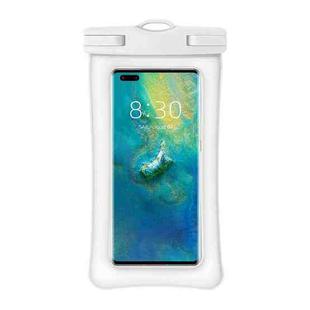 TPU Dual Airbag Floating Mobile Phone Waterproof Bag Anti-sinking Diving Swimming Phone Waterproof Pouch(White)