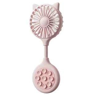 Mini Suction Cup Fan USB Rechargeable Desktop Portable Folding Fan(Pink)
