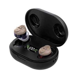 Elderly Hearing Aids Invisible Sound Amplifier Noise Reduction Collector With Digital Display Charging Compartment(Red And Blue)