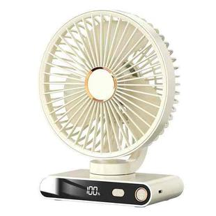 F6 LED Smart Digital Display 5-speed Wind Speed Desktop Night Light Fan, Color: Shaking Head White