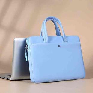 15-15.6inch Universal Laptop Bag Briefcase Multifunctional Shockproof Computer Bag, Color: Blue