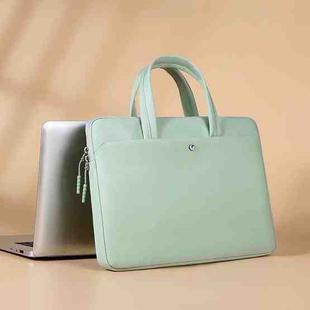 15-15.6inch Universal Laptop Bag Briefcase Multifunctional Shockproof Computer Bag, Color: Green