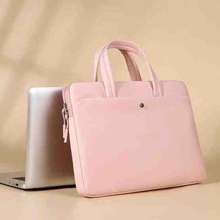15-15.6inch Universal Laptop Bag Briefcase Multifunctional Shockproof Computer Bag, Color: Pink